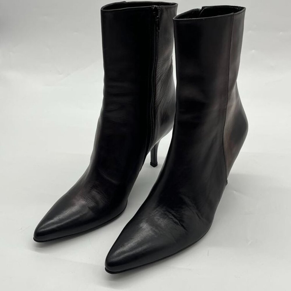 Cole Haan Black Leather Pointed Toe Ankle Boots
